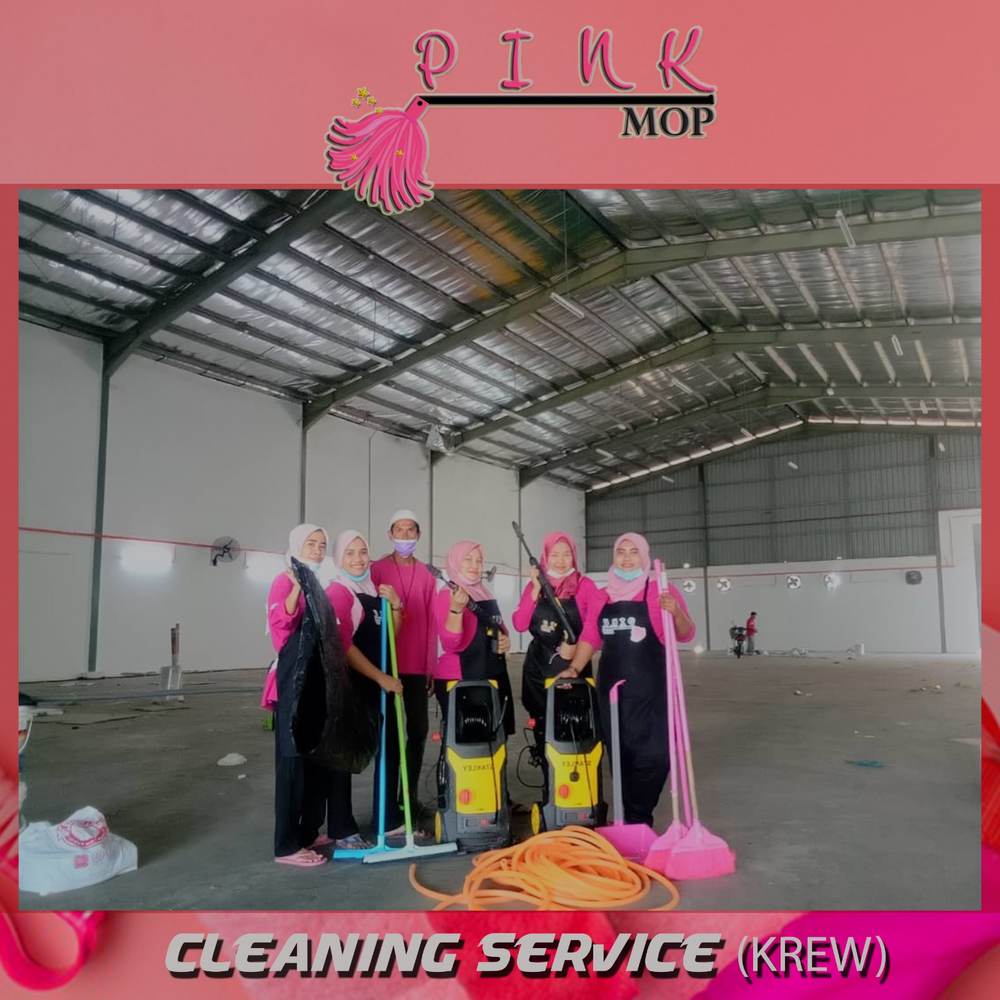 Krew Pink Mop Cleaning Services Kelantan dengan peralatan